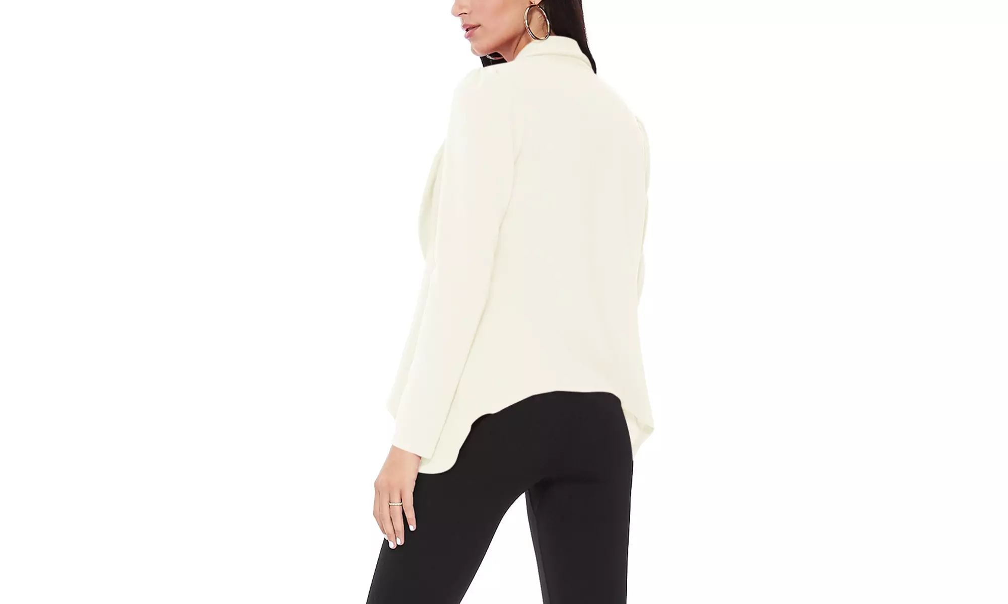 Casual Long Sleeves Open Front Office Wear Solid Blazer Jacket S-3XL