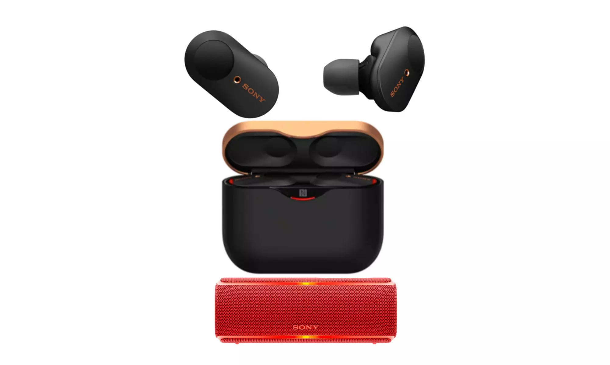 Sony WF-1000XM3 True Wireless Noise-Canceling Earbuds (Black) with Speaker - Primary Image