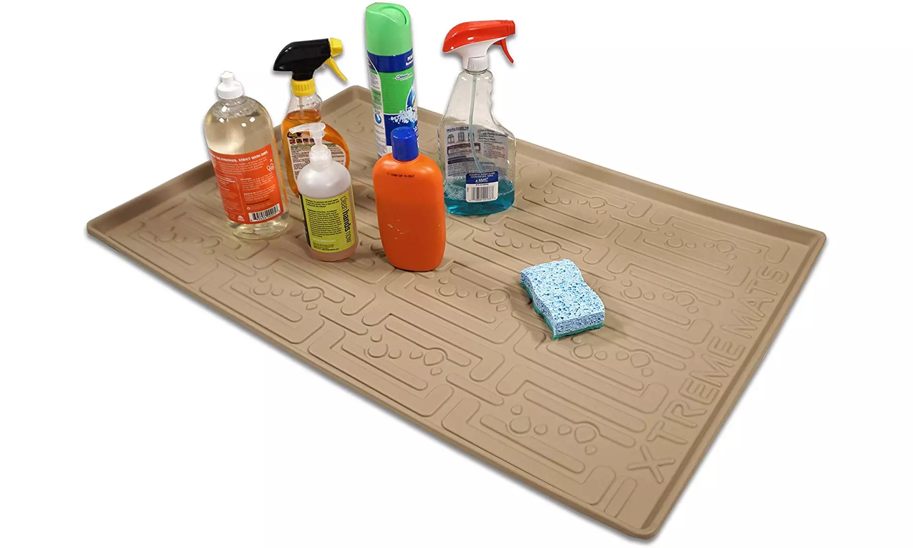 Xtreme Mats Under Sink Kitchen Cabinet Mat, 33 5/8 x 21 7/8, Beige - Primary Image