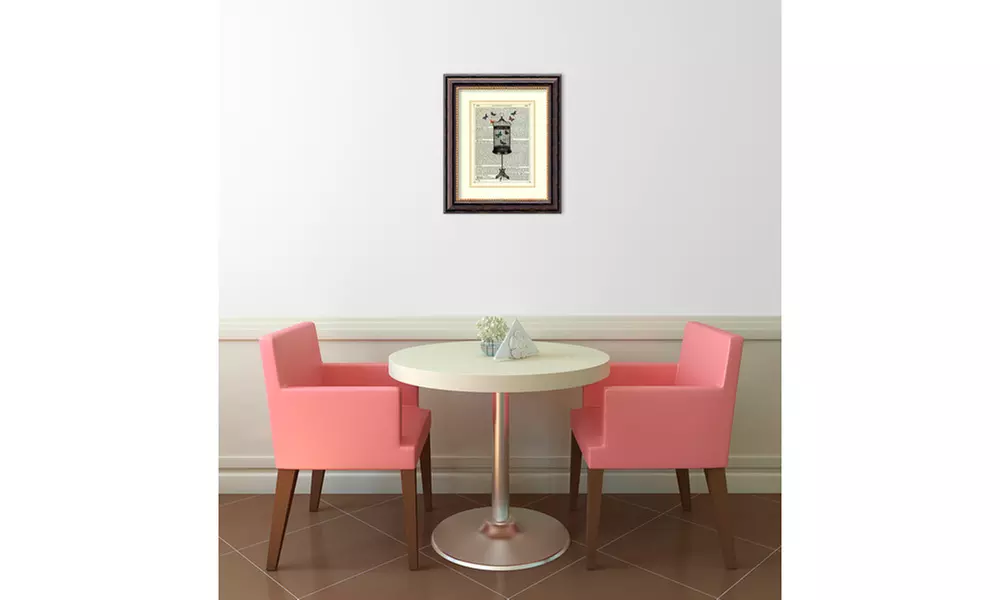 Marion McConaghie 'Bird Cage & Butterflies' Framed Art Print 17x20-in - Second Medium