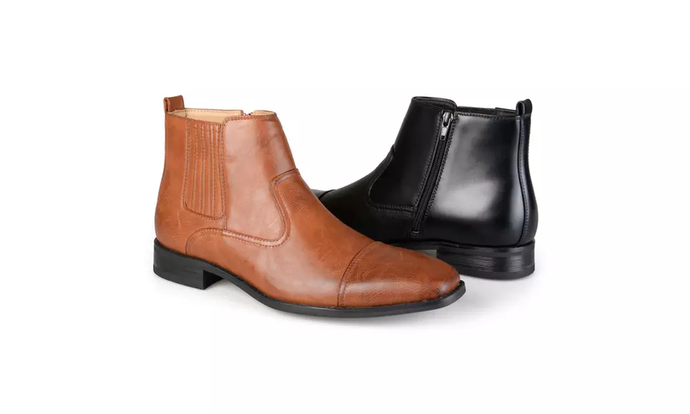 Vance Co. Mens Faux Leather Cap Toe Dress Boots - Primary Image