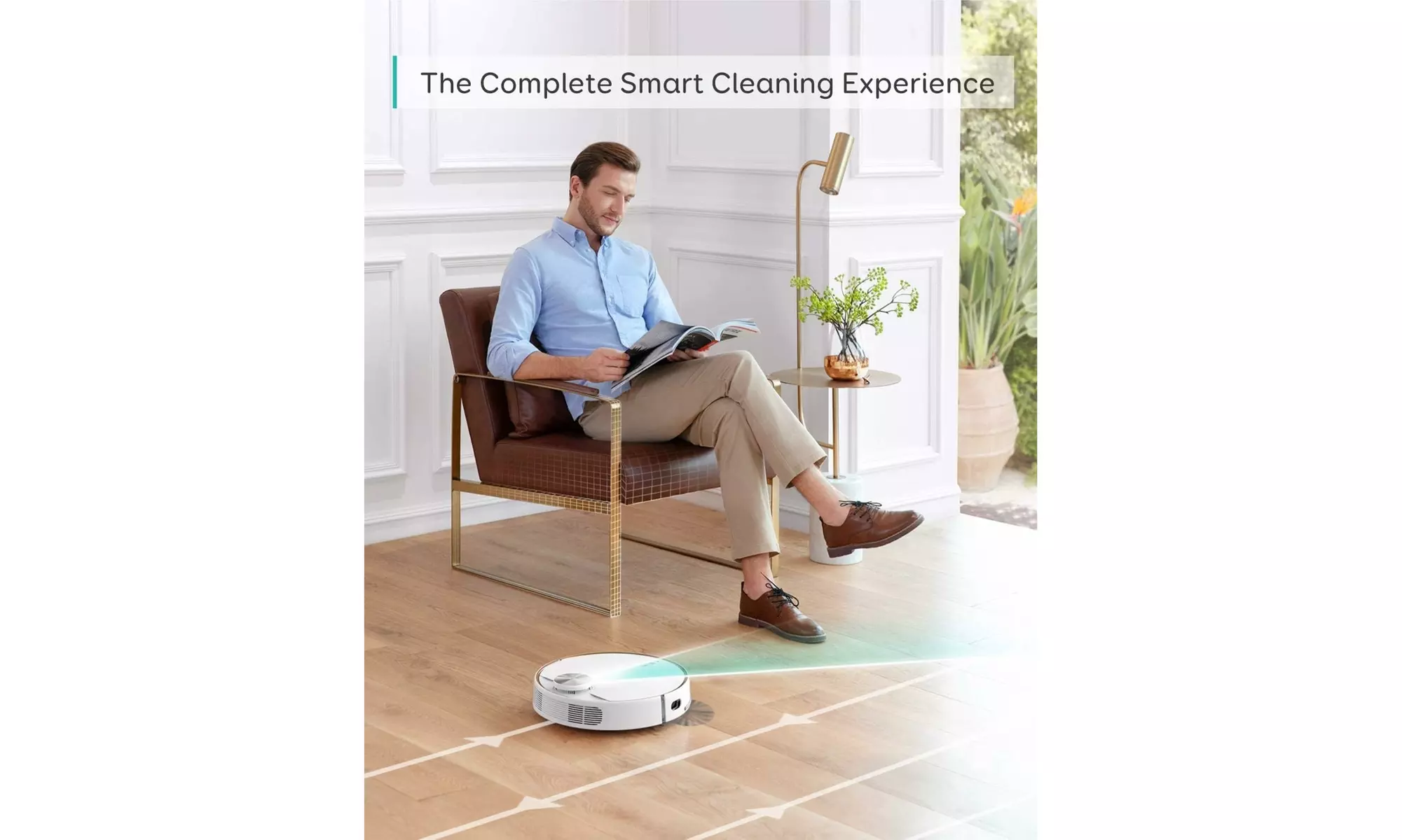 Eufy RoboVac L70 Hybrid iPath Laser 2 in 1 Vacuum and Mop WiFi 2200 PA - White - Second Medium