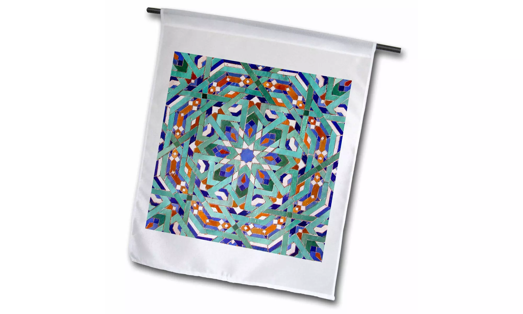  Garden Flag Morocco, Hassan II Mosque mosaic, Islamic tile detail-AF29 KWI0019 - Second Medium