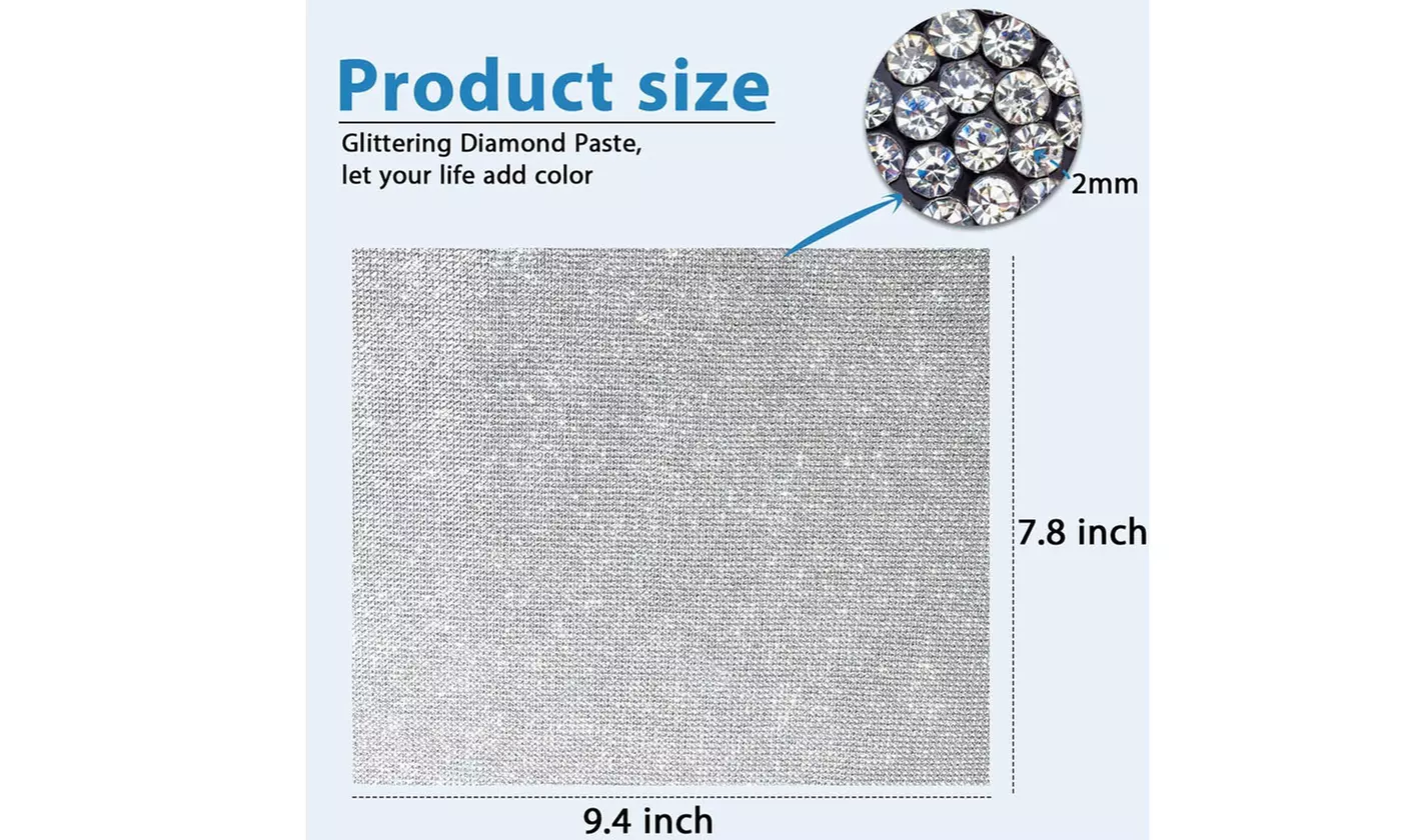 ItBelongs2U Self-Adhesive Rhinestone Bling Stickers for Phone, Car, DIY Crafts