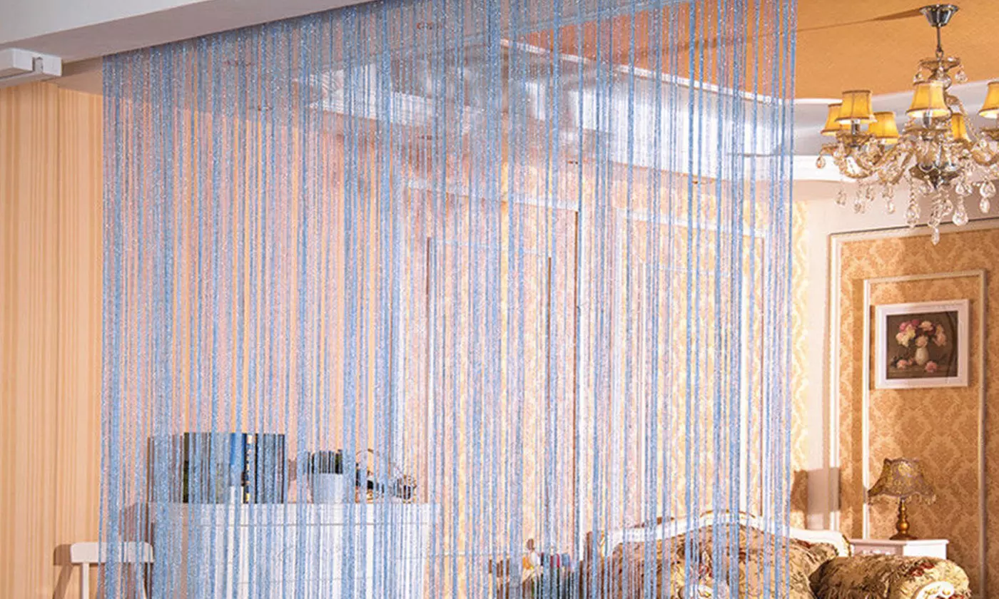 Glitter String Curtains Room Door Divider Window Patio Fly Screen Fringe Panels