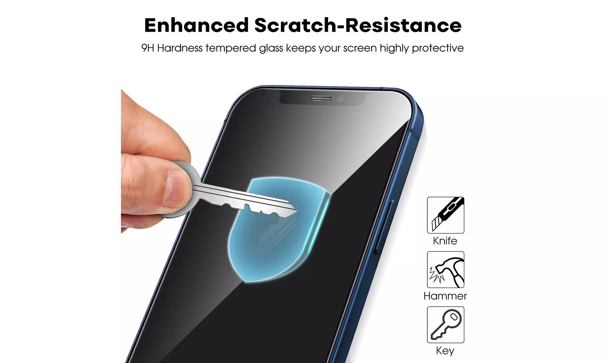 Tempered Glass Screen Protector for iPhone 12/13, Pro, Pro Max, Full Coverage
