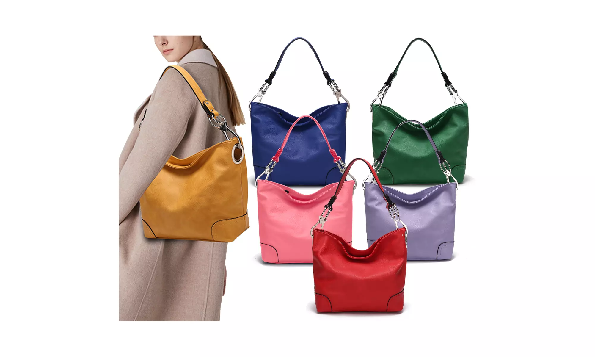 MKF Collection Emily Soft Vegan Leather Hobo Women's Handbags by Mia K - Primary Image