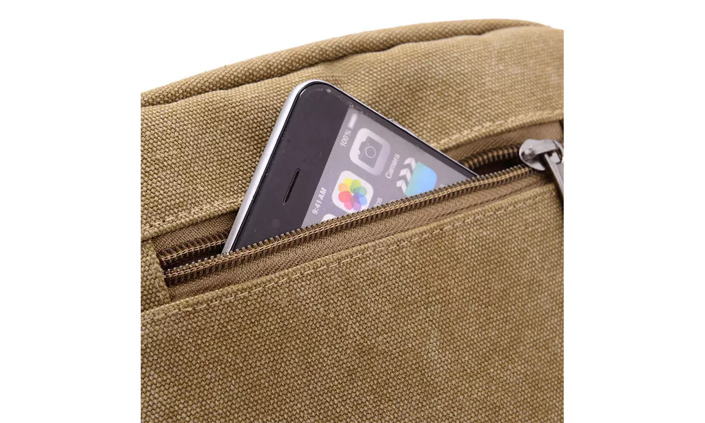 Mens Vintage Canvas Crossbody Bag School Satchel Messenger Shoulder Bag