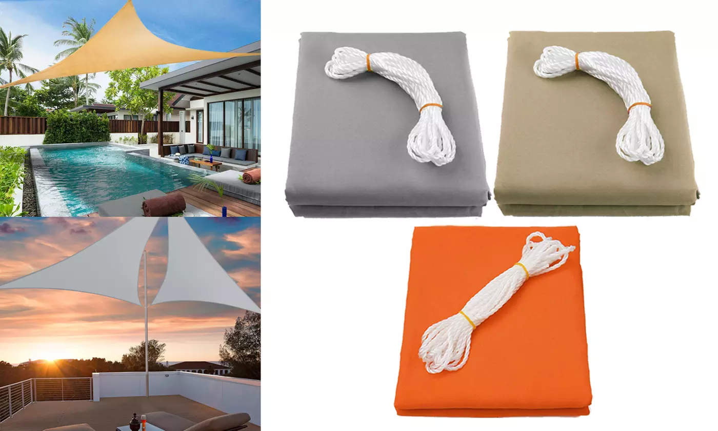 Triangle Waterproof Sun Shade Sail Patio Outdoor Canopy Pool UV Block Cover - Primary Image