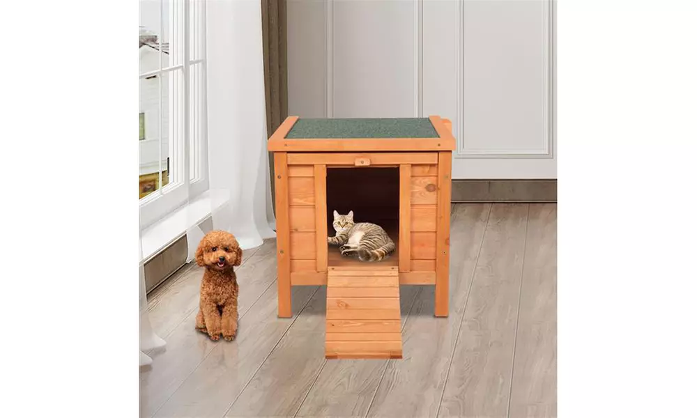 20" Wooden Waterproof Rabbit Hutch Pet Bunny Small Animal House - Primary Image