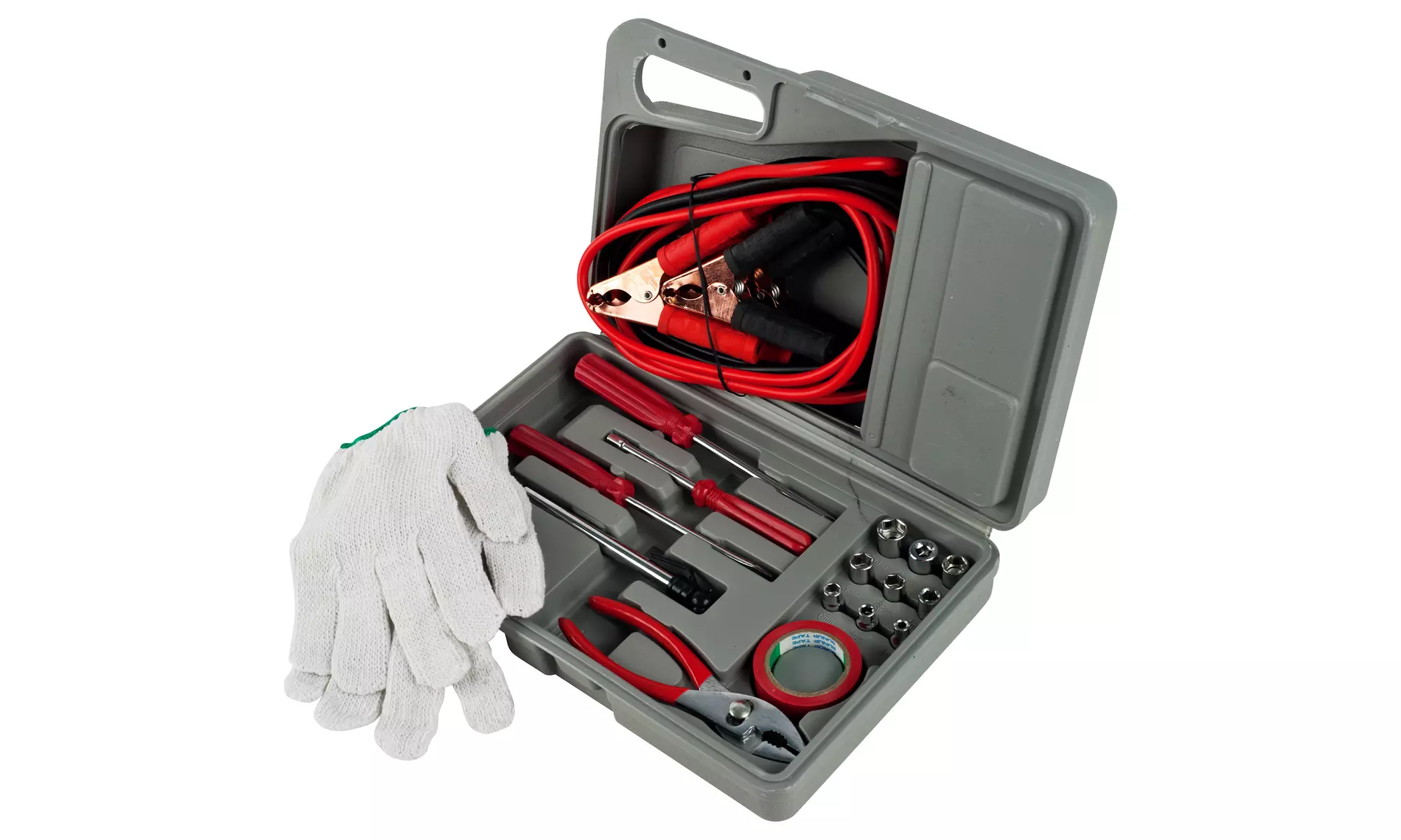 30 Piece Roadside Emergency Auto and Tool Kit - Always Be Prepared - Primary Image
