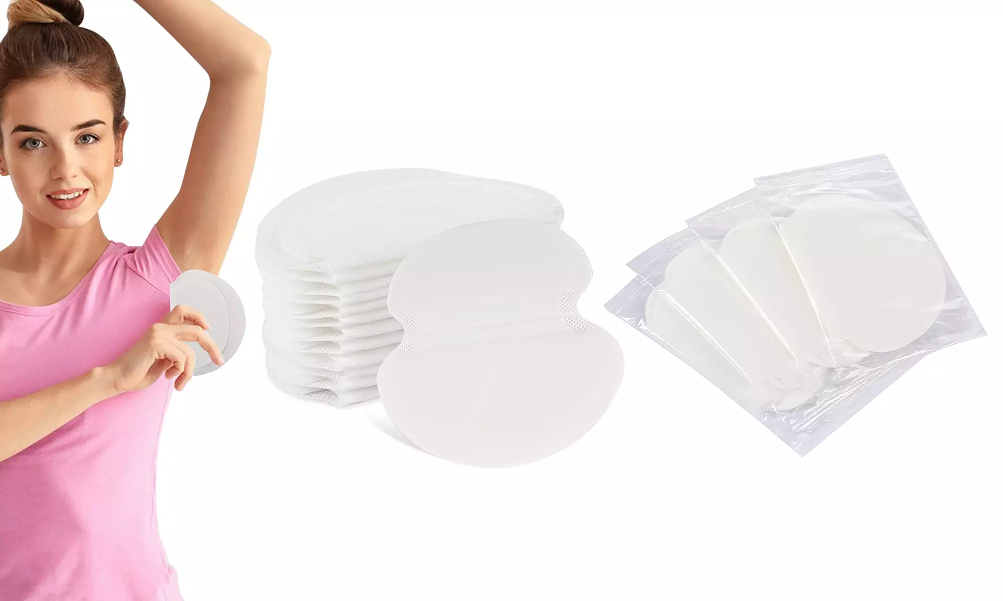 80 Pcs Underarm Sweat Pads Armpit Sweat Pad Fight Hyperhidrosis for Women Men - Primary Image