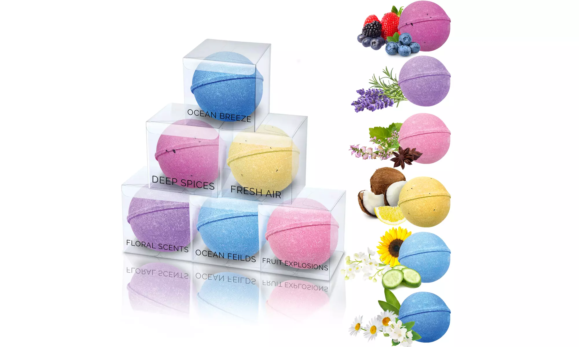 CBD Bath Bombs from JustCBD (1-, 3- or 6-Pack) - Primary Image
