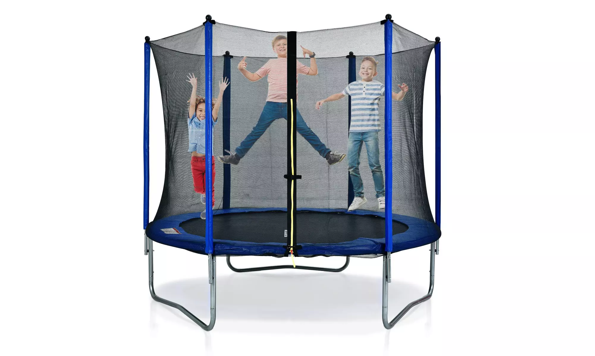 10 ft Kids Round Trampoline Combo, with Surround Enclosure, Blue - Second Medium