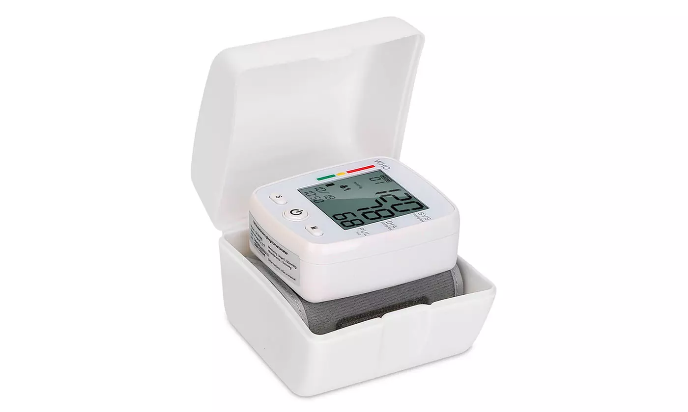 iMounTEK Wrist Blood Pressure Monitor Cuff w/ Digital LCD Display & Storage Box