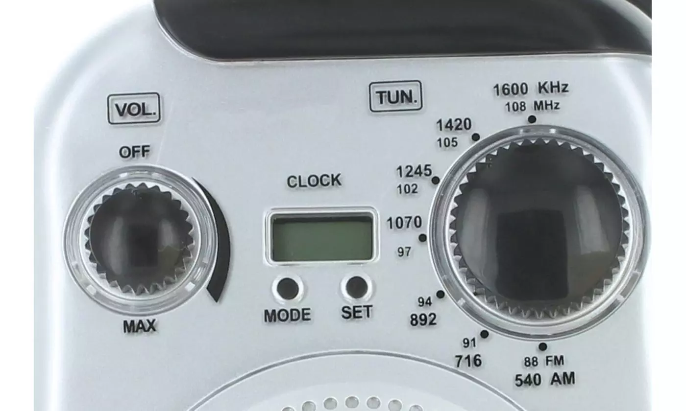 Waterproof Shower Radio w/Digital Clock - Second Medium