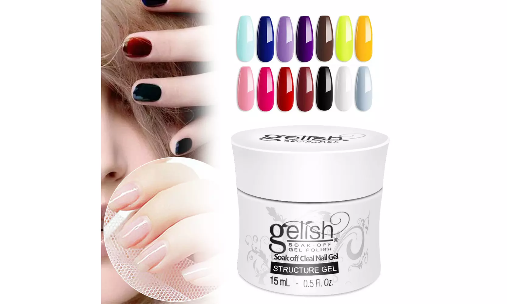 Harmony Gelish Nail Gel Soak-Off CLEAR STRUCTURE GEL 0.5 oz / 15 ml - Primary Image