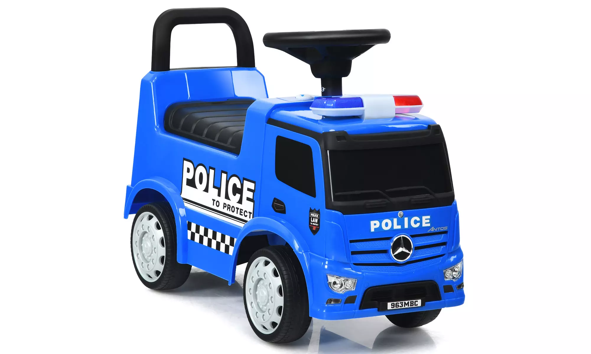 Costway Kids Ride On Push Police Car Licensed Mercedes Benz Push and Ride Racer  - Primary Image
