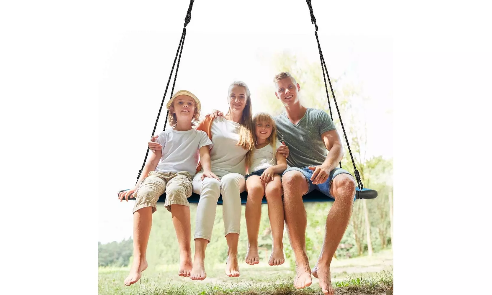 60" Platform Tree Swing 700lbs Rectangular Swing for Kids and Adults - Second Medium
