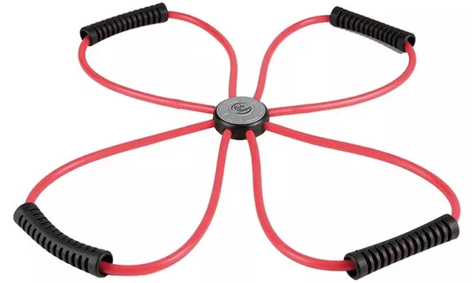 Core Cross Workout Pilates Reformer Exercise Resistance Cords Loop Tube Bands  - Primary Image