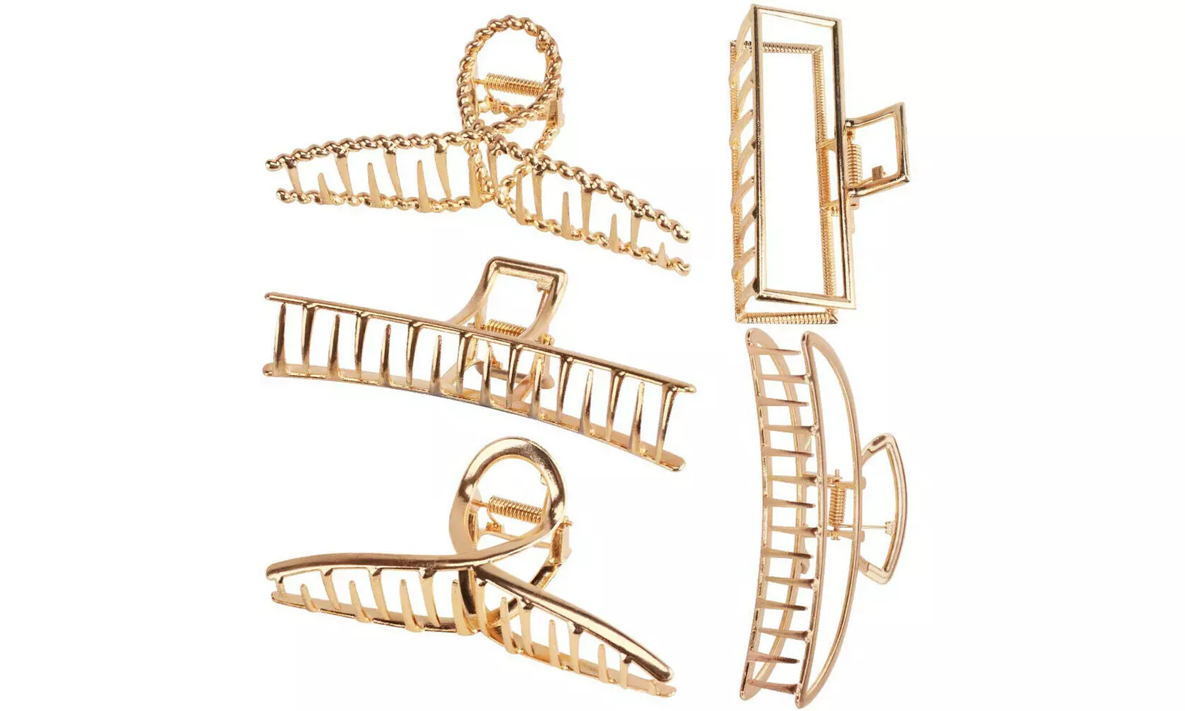 US 5-10 Pack Metal Jumbo Hair Claw Clip Large Strong Hold for Thick Hair Nonslip