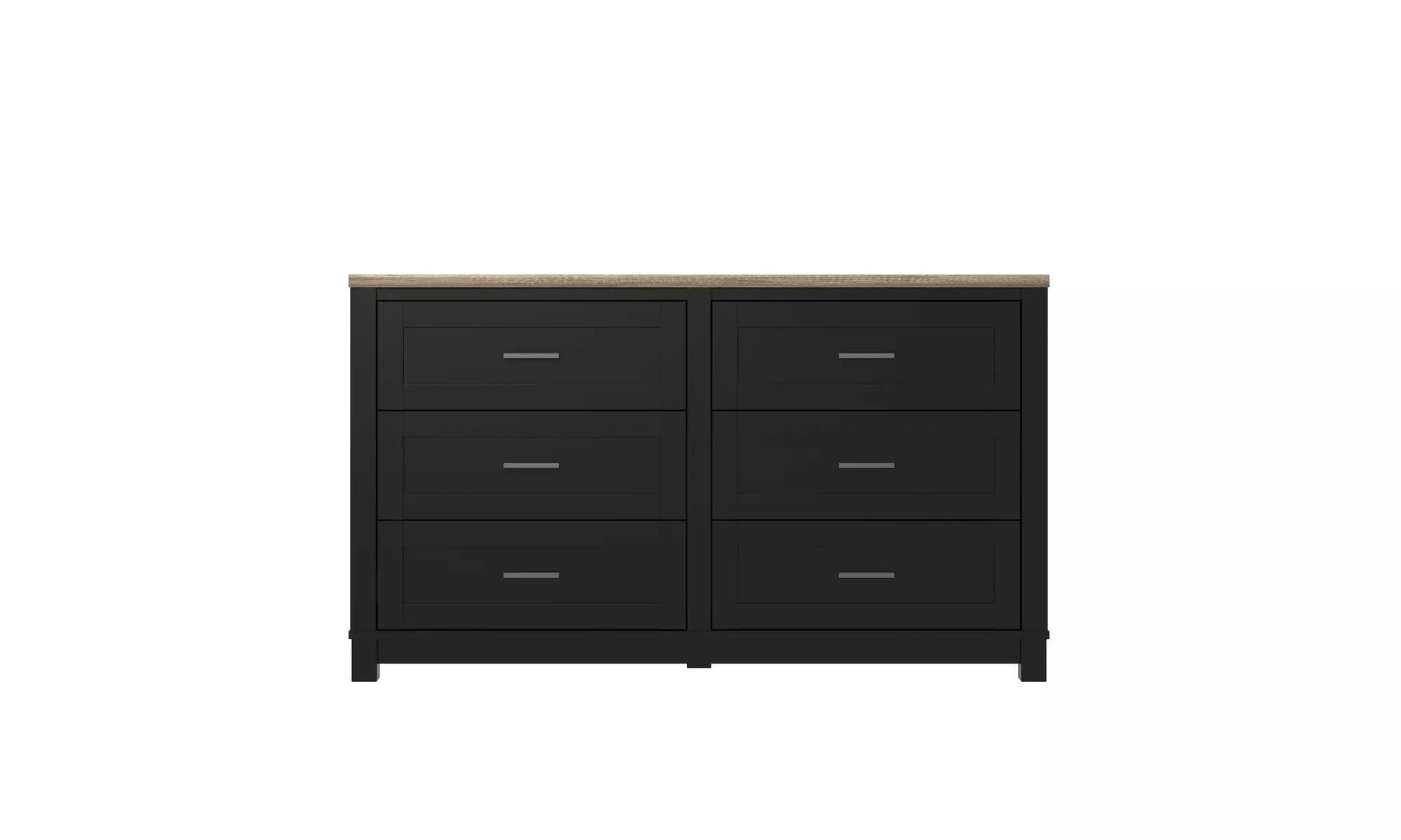 Ameriwood Home Carver 6 Drawer Dresser, Black - Primary Image