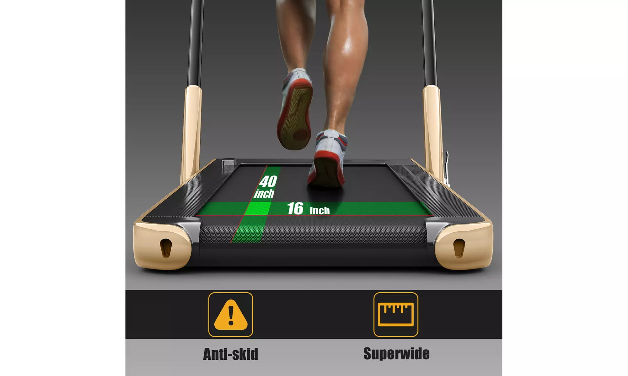SuperFit 2.25HP 2 in 1 Foldable Under Desk Treadmill Remote Control