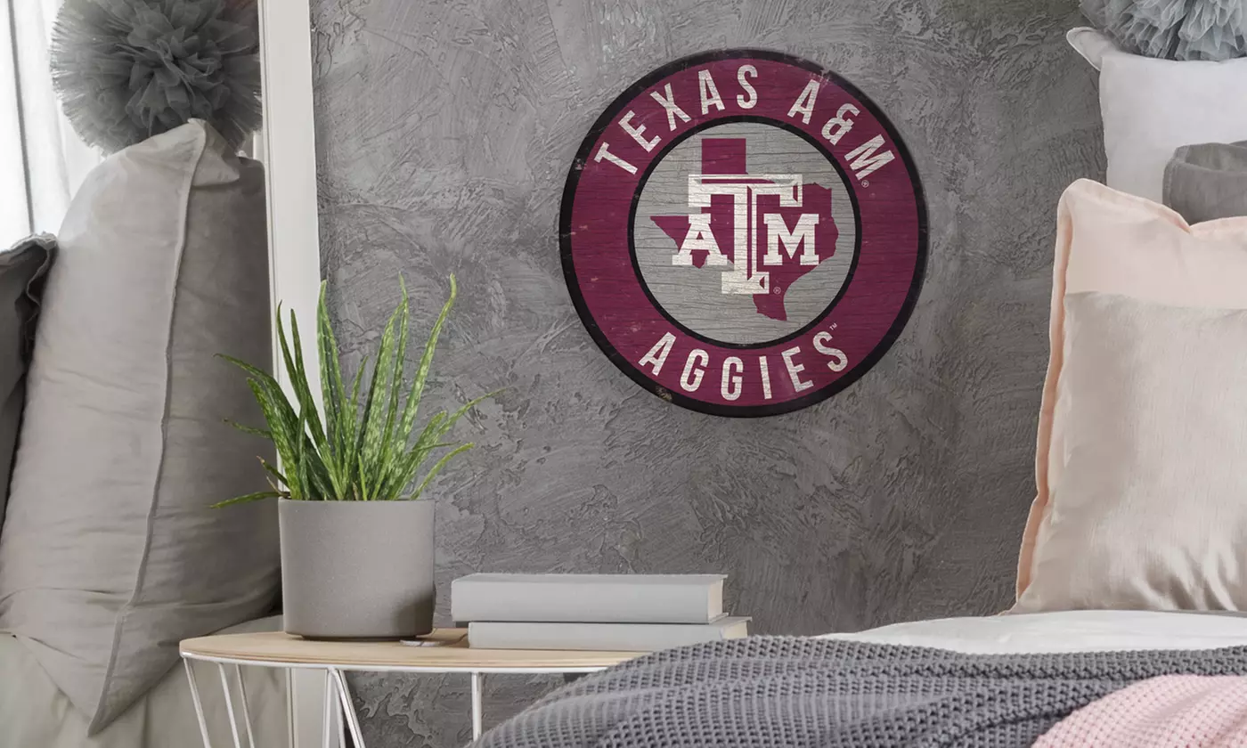 Fan Creations NCAA Circle State Distressed Sign  - Primary Image