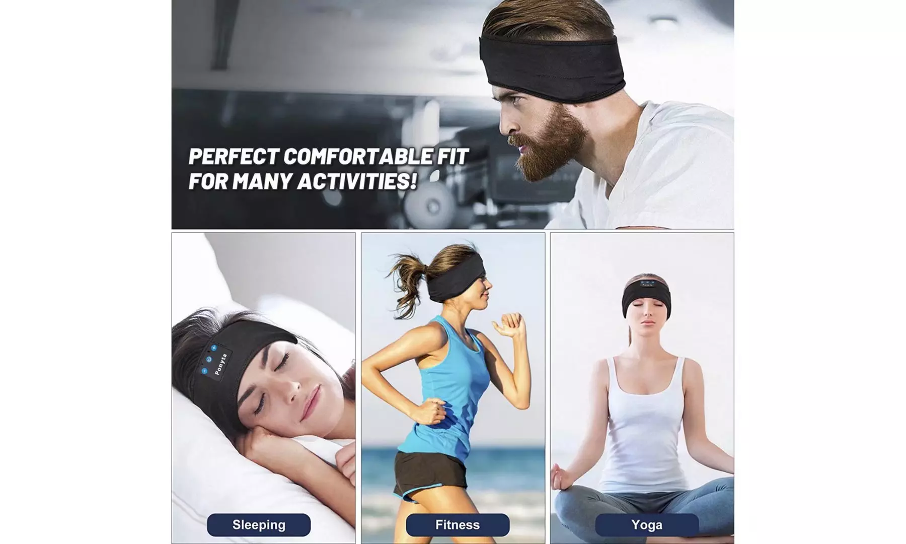Sleeping Headphones Bluetooth Headband Wireless Sports Headband Sleeping Headset