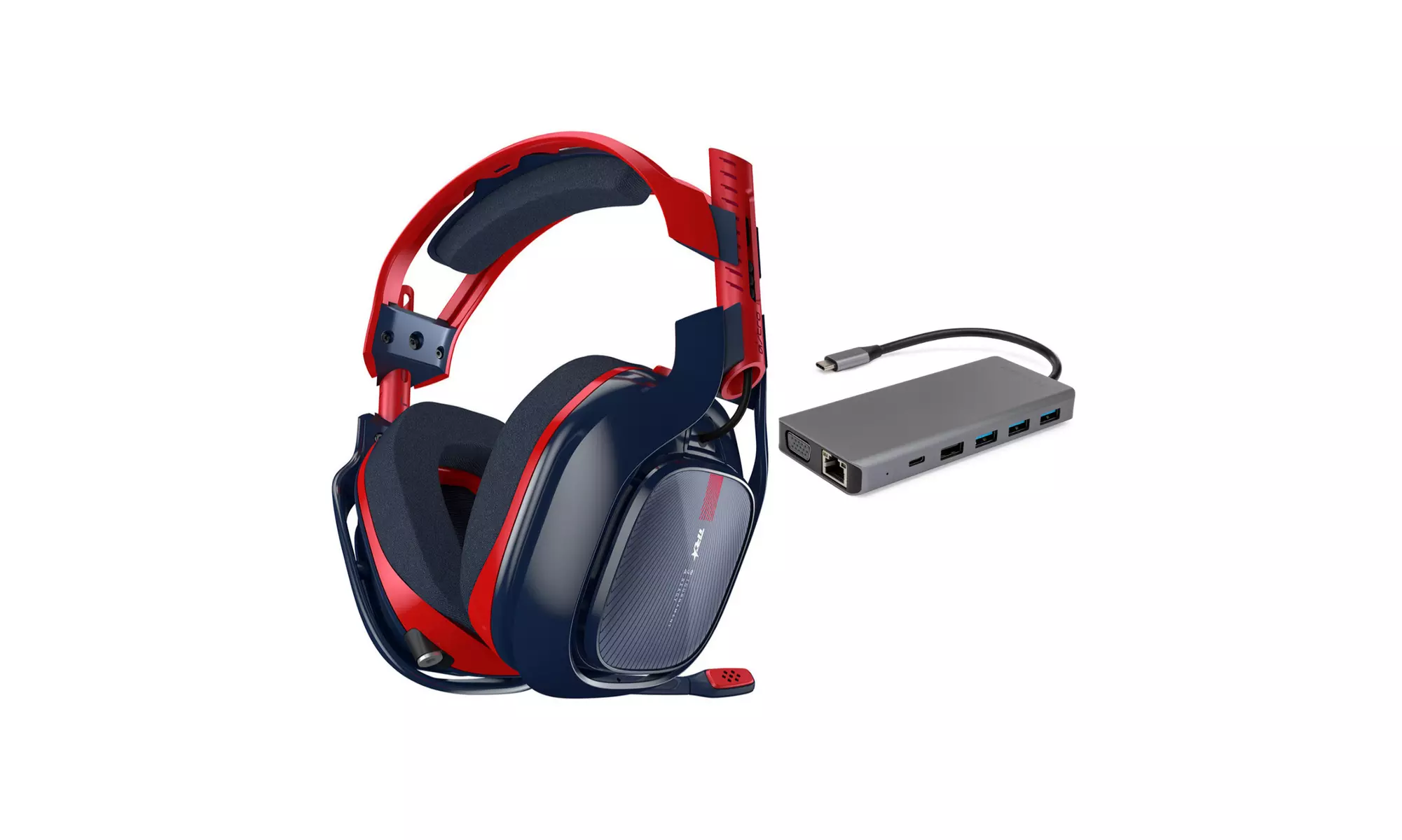 Astro Gaming A40 TR X-Edition Wired Stereo Gaming Headset Bundle with USB Hub - Primary Image