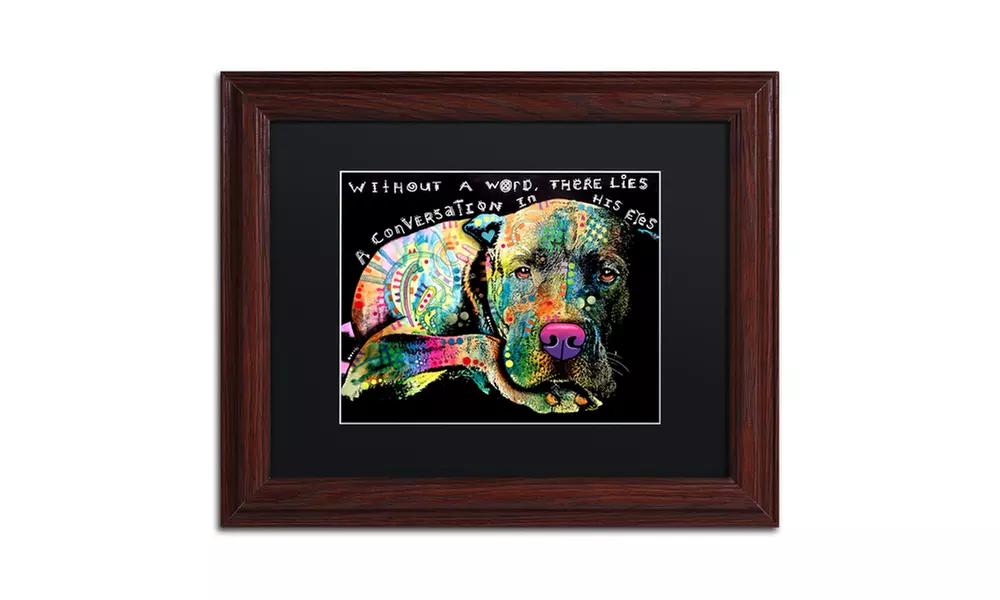 Dean Russo 'Without a Word' Matted Wood Framed Art - Primary Image