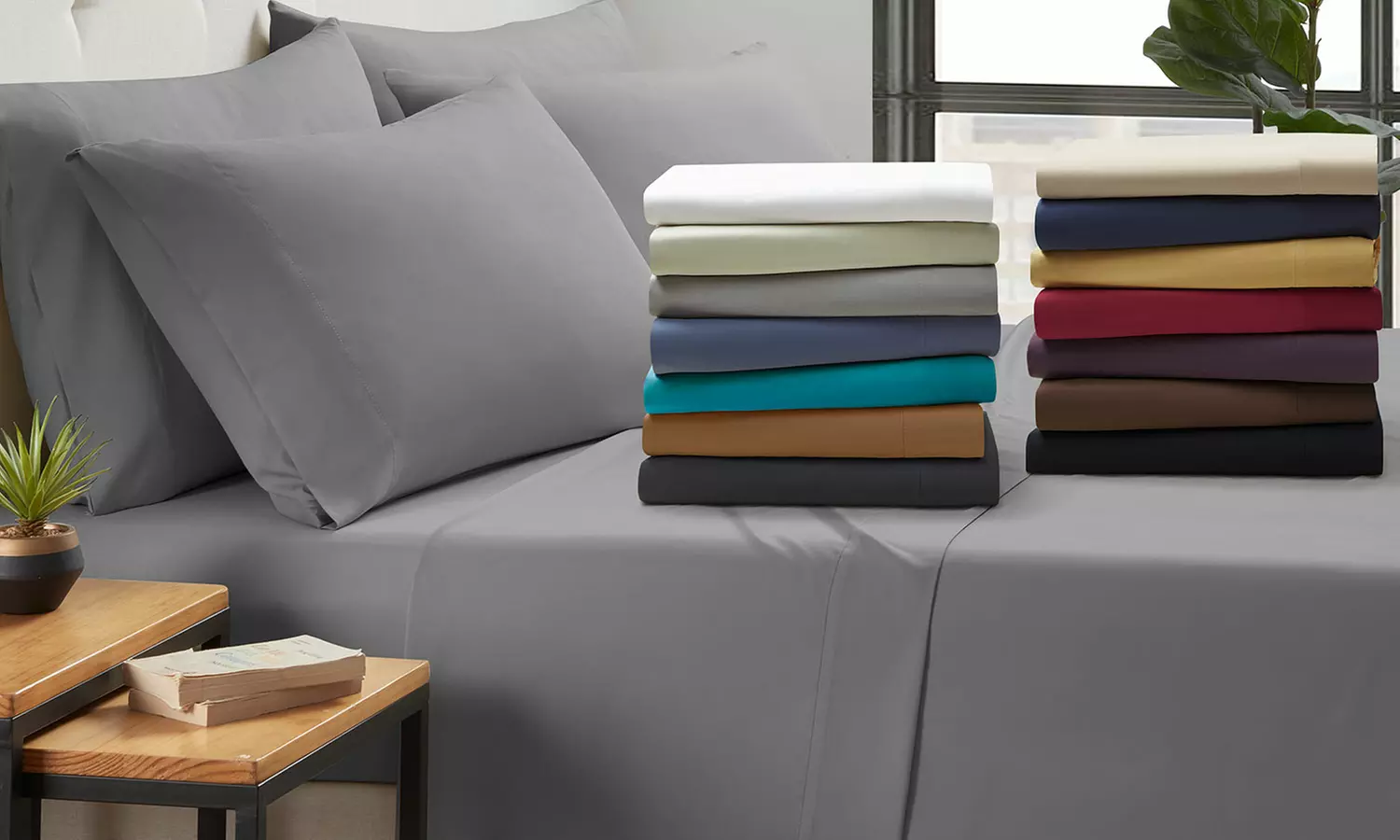 Kathy Ireland Bamboo Cooling 6 Piece Sheet Set with Deep Pockets 