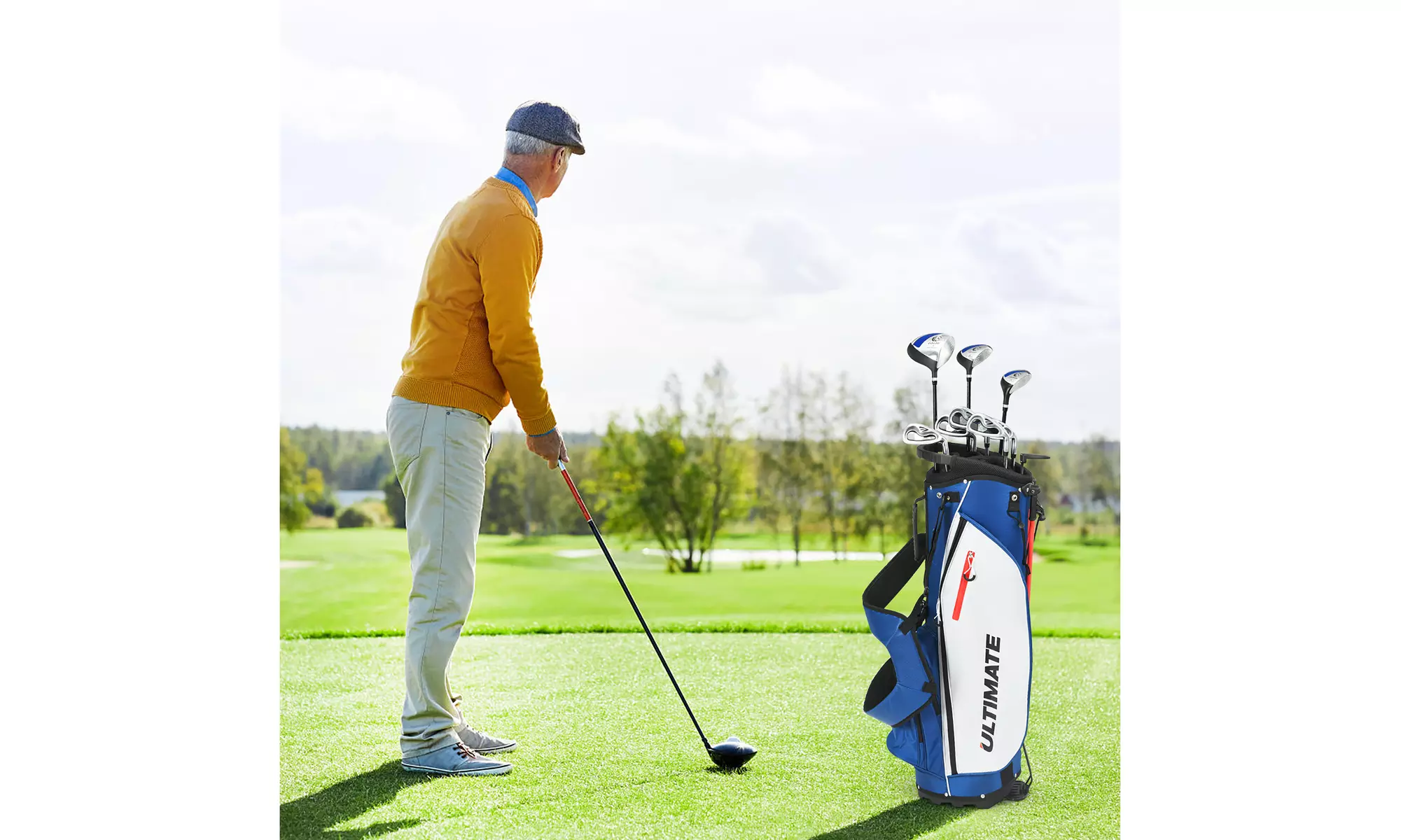 Men's Complete Golf Clubs Package Set 10 Pieces Includes Alloy Driver - Primary Image