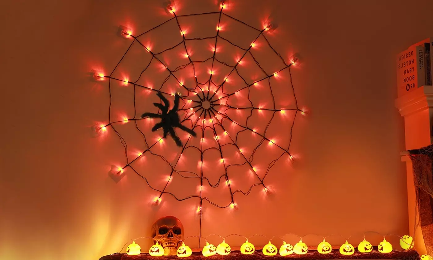 iMounTEK Halloween LED Light Decorations Ghosts Spiders Witches Candles