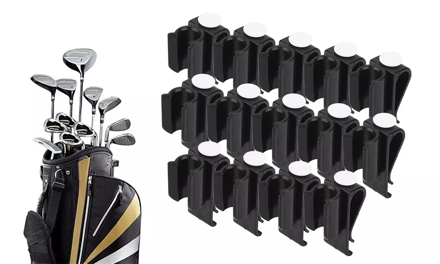 14Pcs Golf Bag Club Organizers Clip On Putter Holder Iron Driver Protector Set - Primary Image