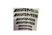US 1-2 Set of 6 Pc Curved AMG Vehicle Brake Caliper Decal Sticker Race Sport Car - Second Medium