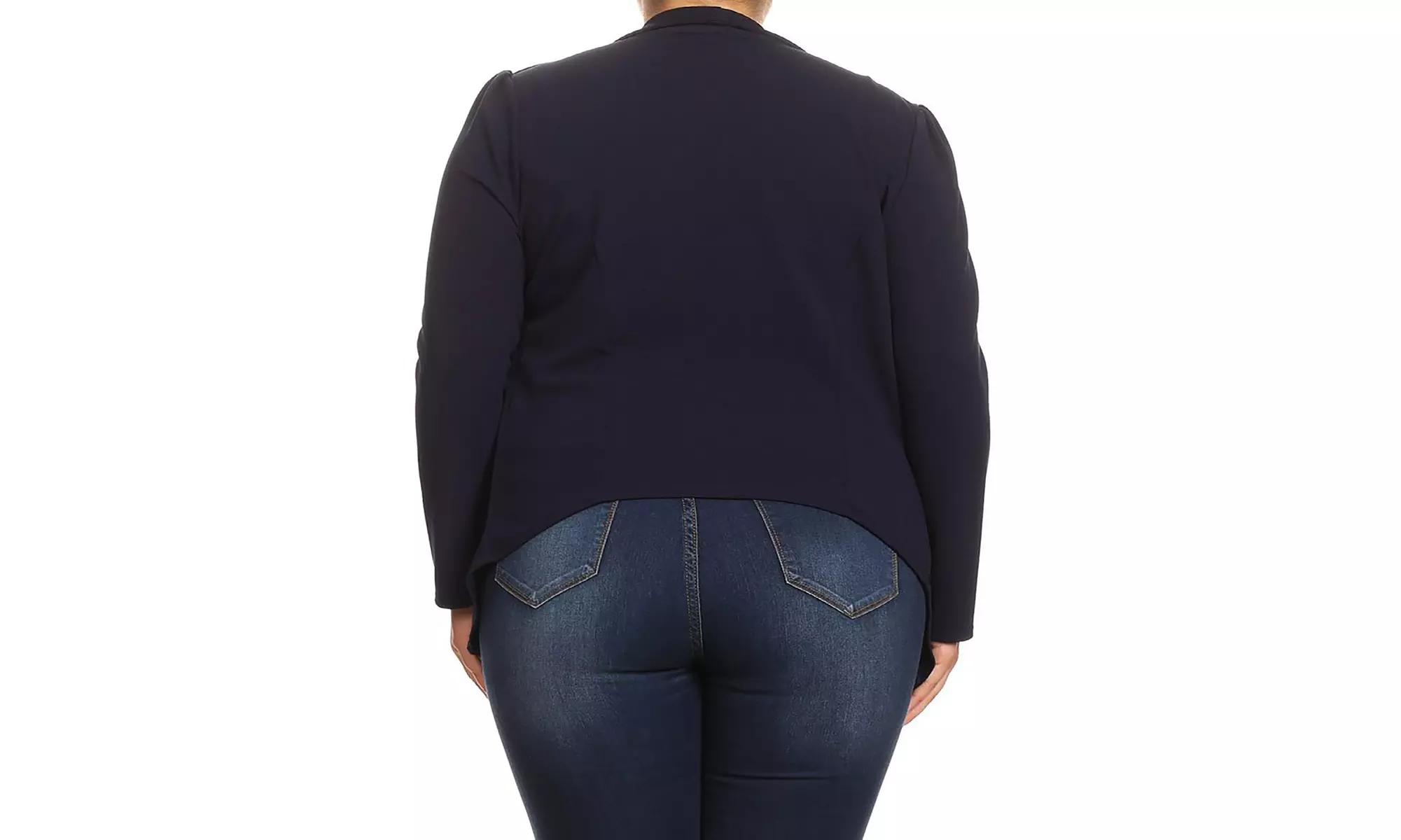 MOA Collection Womens Open Front Blazer with Plus Size