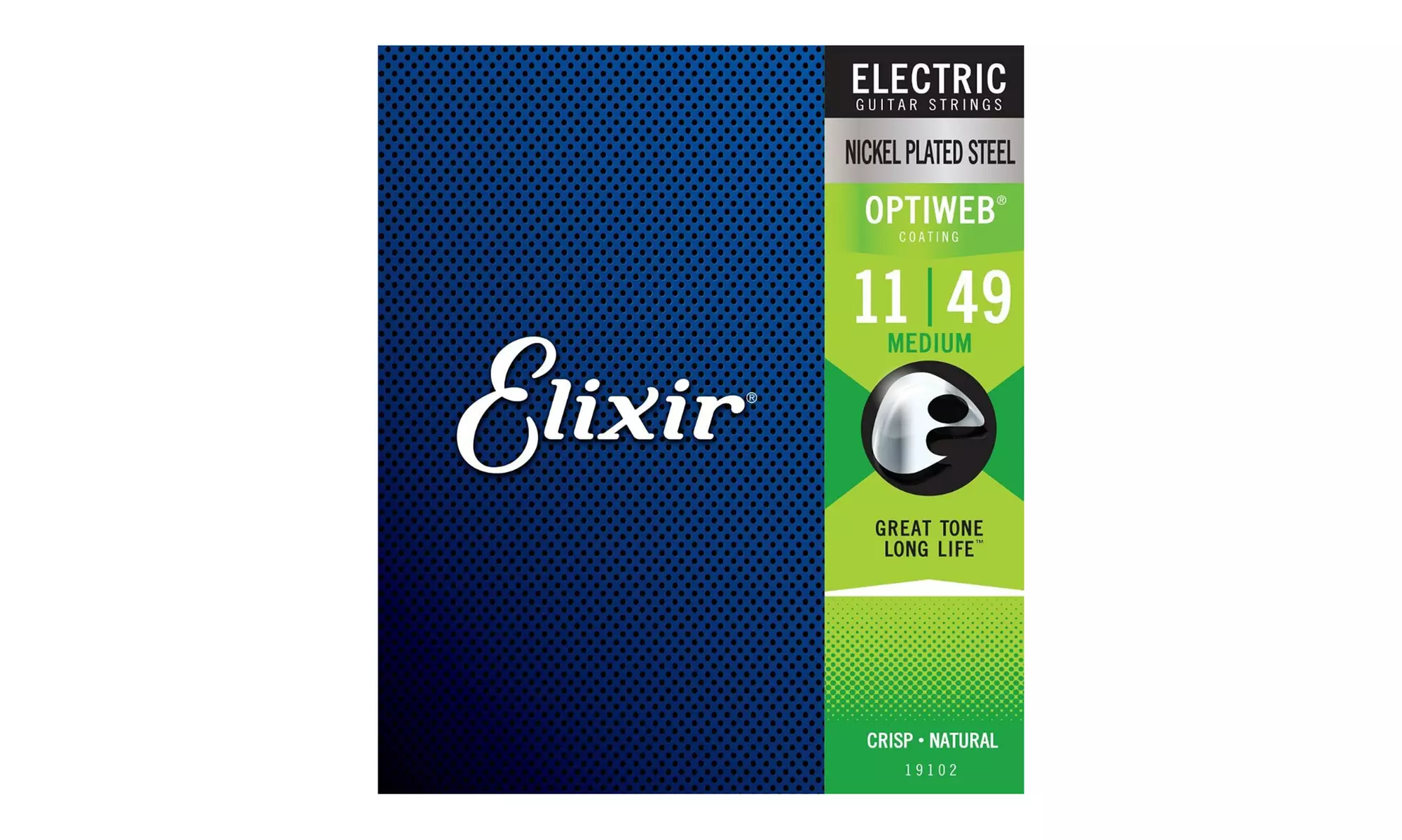 Elixir 19102 NPS Electric Guitar Strings with Optiweb. Medium 11-49 - Primary Image