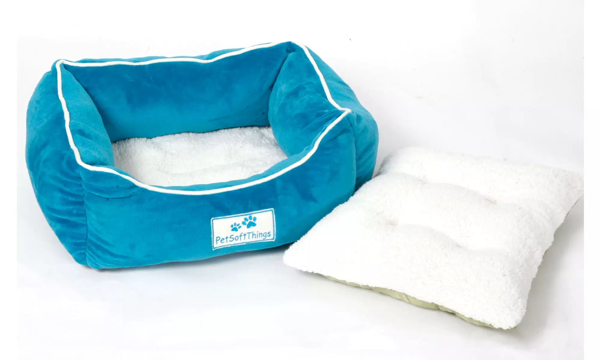 Small Dog Bed Plush Fluffy Soft Warm Calming Small Dog Puppy Kitten Cat Pet Bed