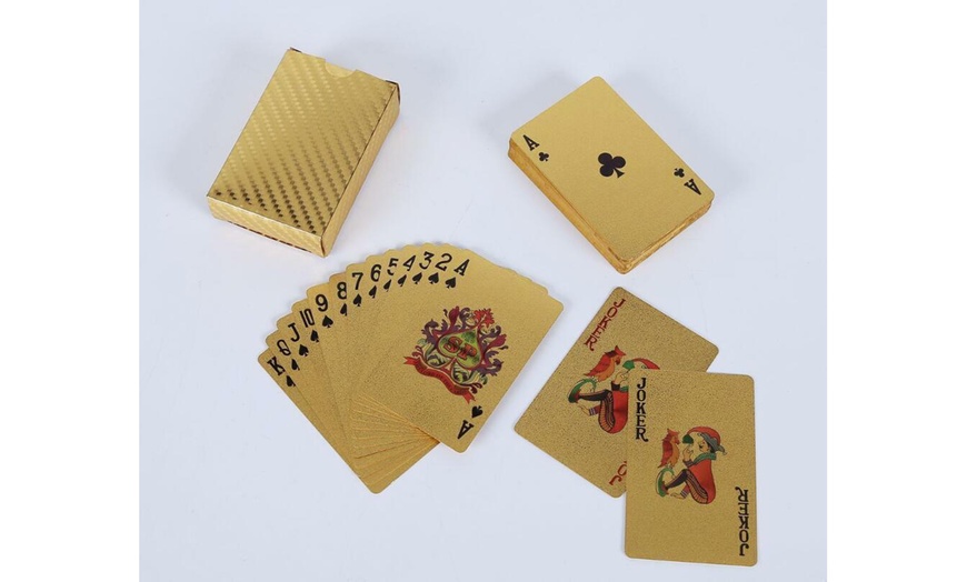 Luxury 24K Gold Foil Poker Playing Cards Deck Carta de Baralho with Box ...