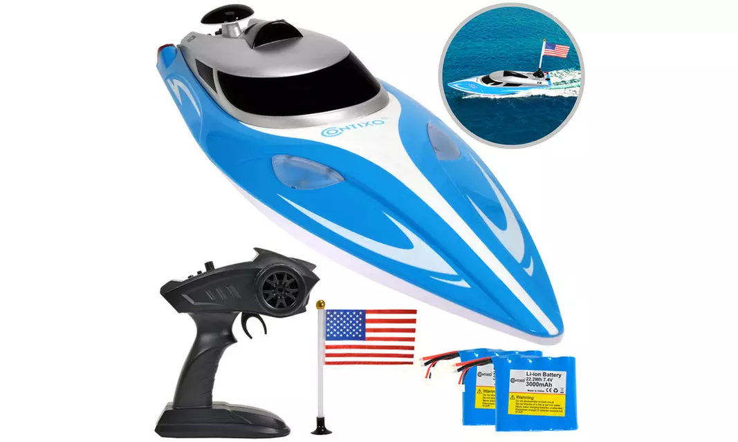 Contixo T2 Plus RC Boat, Remote Control Racing Sport Speedboat - Primary Image