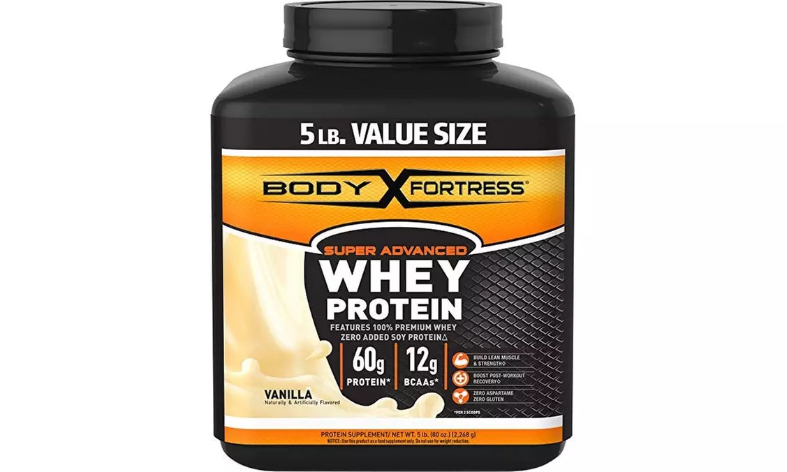 Body Fortress Super Advanced Whey Protein Powder, Gluten Free, Vanilla, 5 lbs  - Primary Image