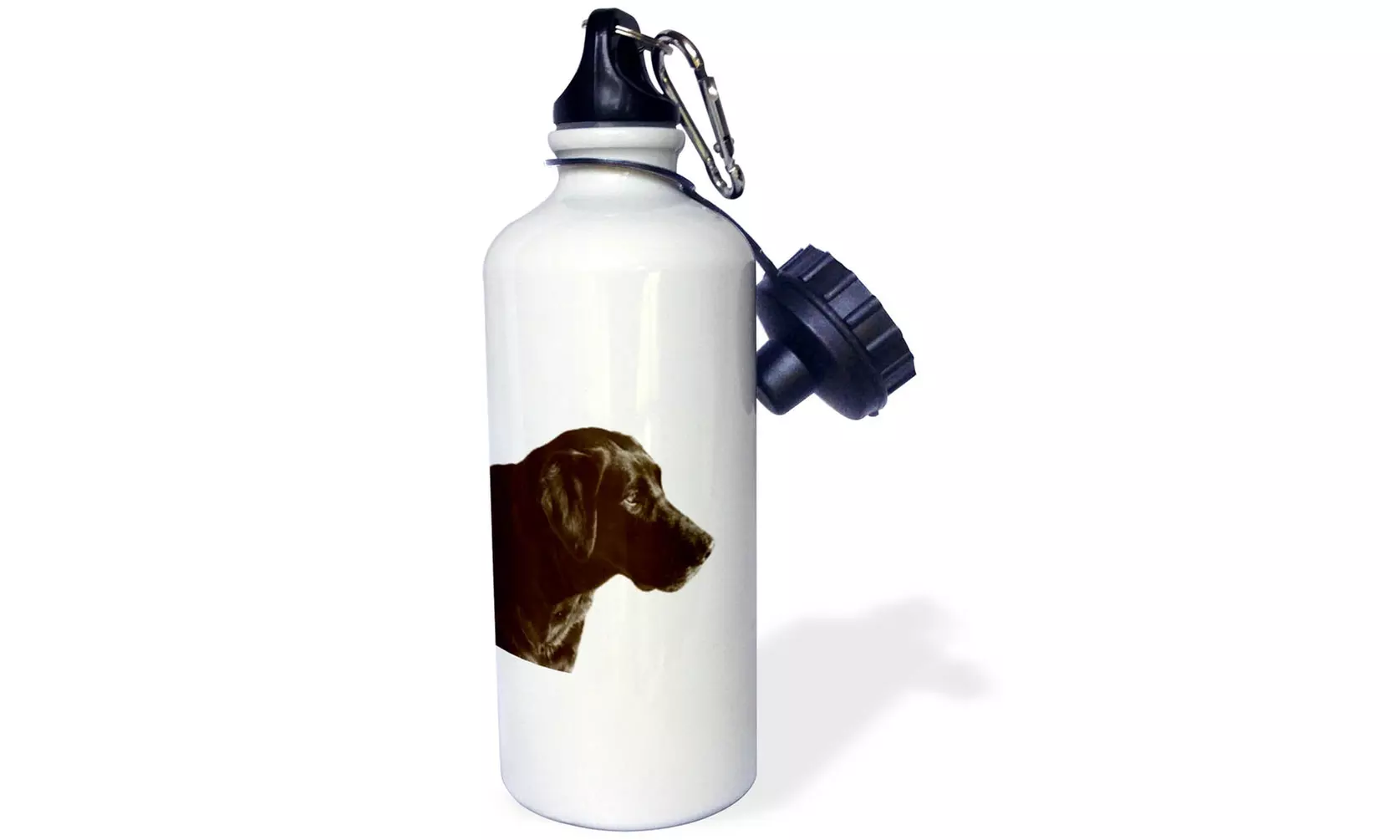  Water Bottle Print of Chocolate Lab Portrait  - Primary Image
