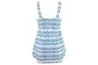Plus Size Zig Zag Print Tankini Swimsuit Dress - Second Medium