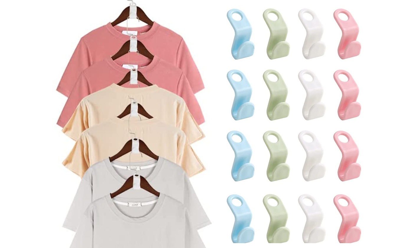 Clothes Hanger Connector Hooks Closet Space Savers Organizer Closets - Primary Image