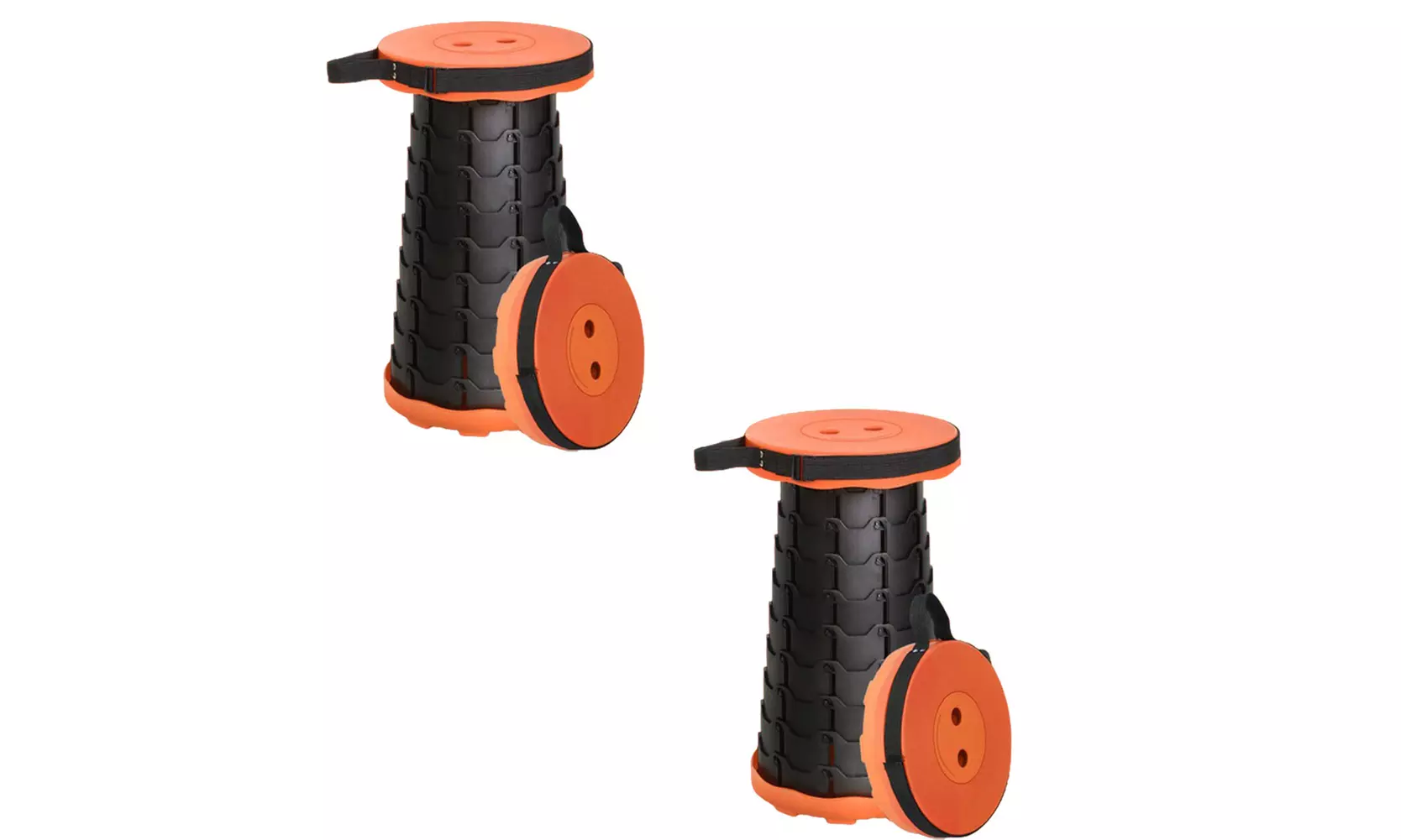 US 1-2 Pcs Lightweight Retractable Folding Stool Telescoping Camping Chair ABS