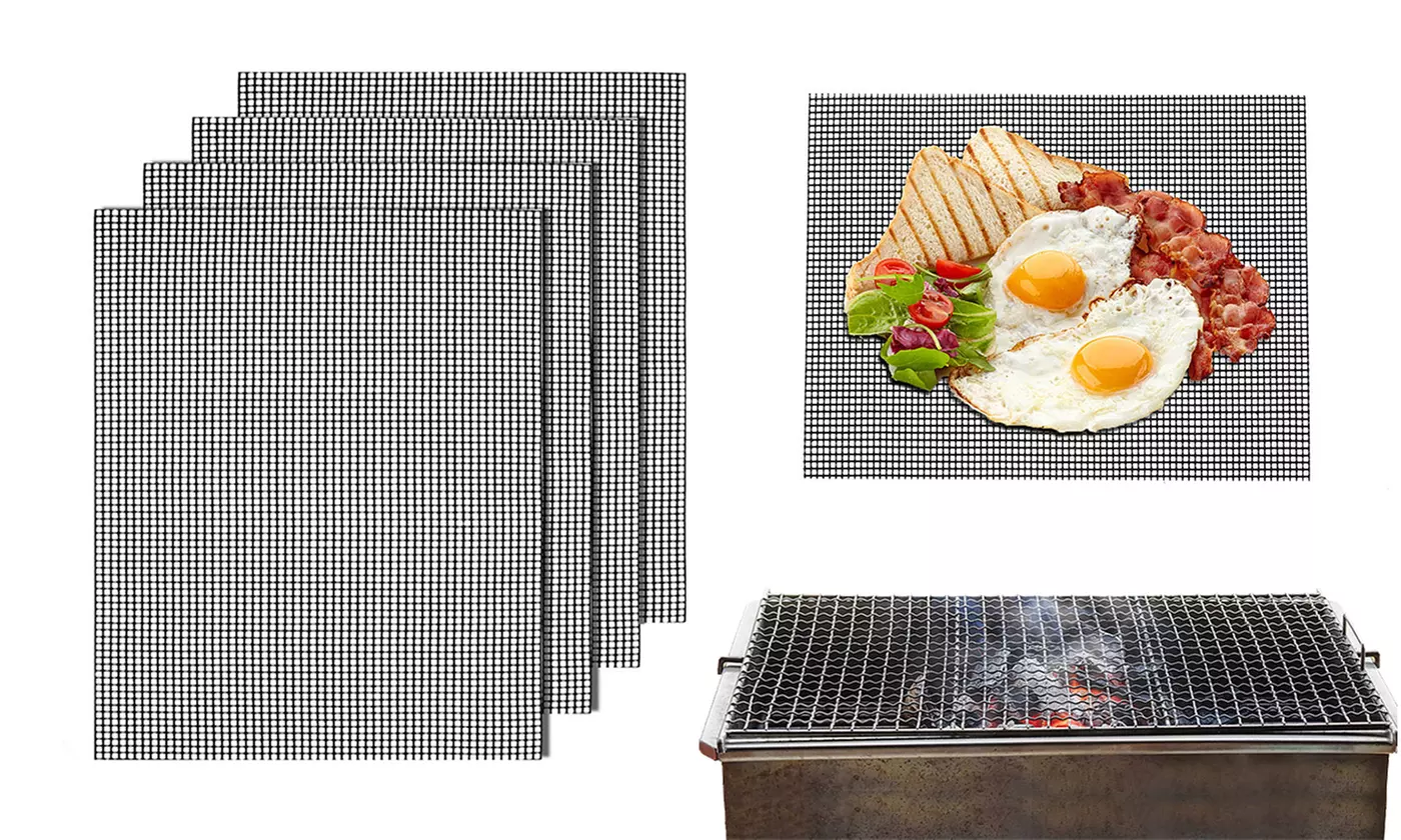 BBQ Mat Mesh Reusable Teflon Grilling Nonstick Sheet Liner  - Primary Image