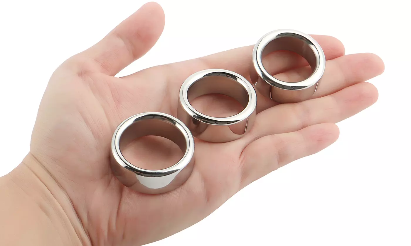 Stainless Steel Metal Silver C-Ring Penis Enhancer