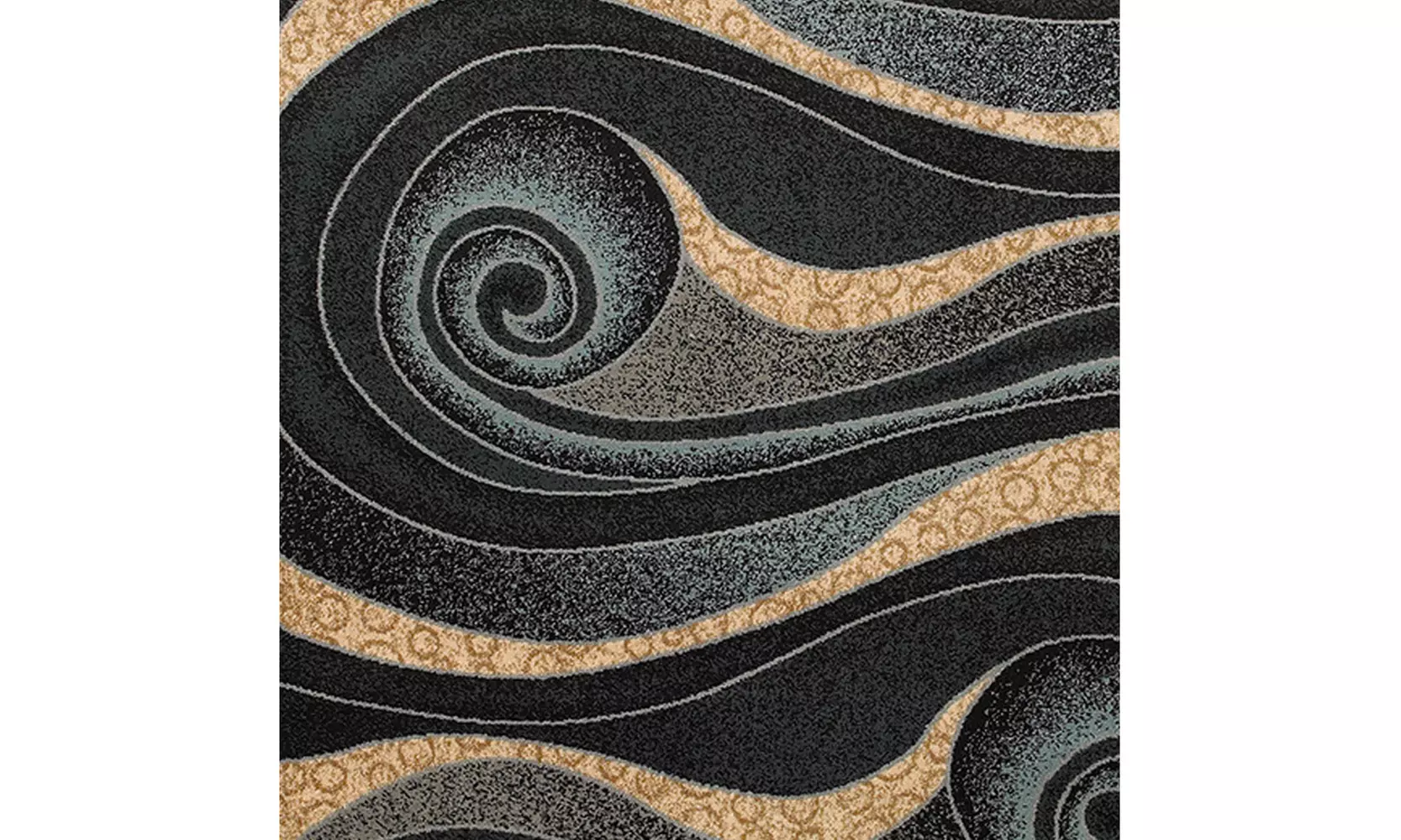 Closeout Super Sale Discounted : LR Home Adana Wavy Curvy Black Indoor Area Rug - Primary Image