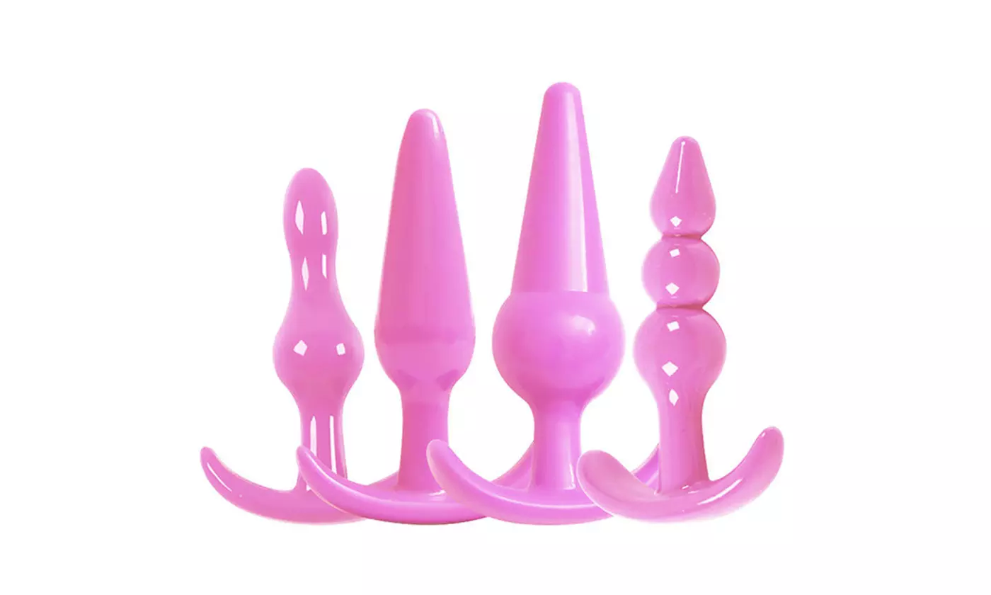 Beginners' Flexible Anal Plug Set (4-Piece) Adult Sex Toys Massager
